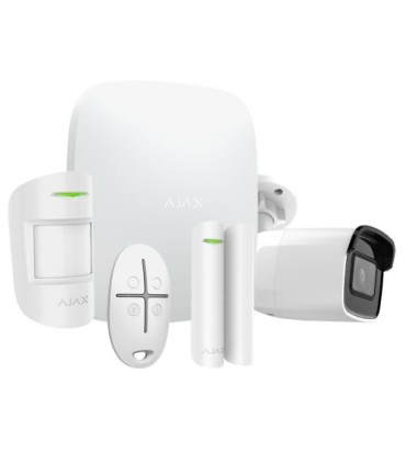 Kit di allarme wireless Ajax AJ-HUBKIT-W con telecamera IP WIFI