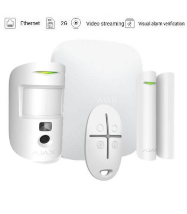 AJAX STARTERKIT CAM Kit de alarme com motioncam, branco