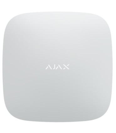 Ajax Hub2 Plus white alarm panel with GSM, 3G, 4G, LAN and WIFI