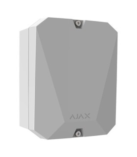 White Wireless multi-transmitter for the integration of cabled systems in Ajax