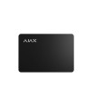 Cartão Pass preto para armar e desarmar sistemas de alarme Ajax através de Keypad Plus