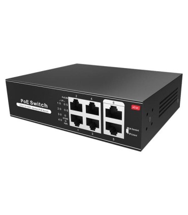 Switch PoE 60W 4 ports PoE + 2 Uplink