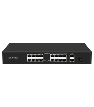 Swich PoE 300W 16 ports + 2 Uplink RJ45 Gigabit + 1 SFP