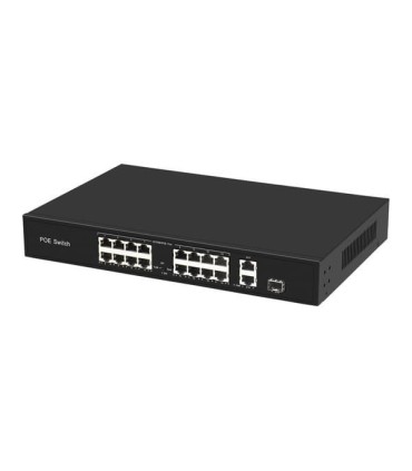 Swich PoE 300W 16 puertos + 2 Uplink RJ45 Gigabit + 1 SFP