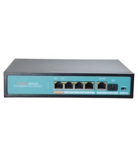 Switch HiPoE 65W 4 porte PoE + 1 Uplink + 1 SFP