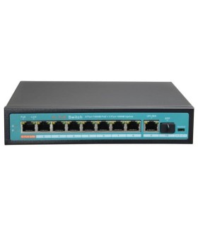 Swich HiPoE 120W 8 puertos PoE + 1 Uplink + 1 SFP Gigabit