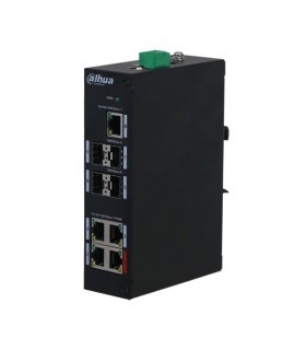 HiPoE Switch 96W 4 PoE ports + 4 SFP ports SFP + 1 Uplink RJ45 port