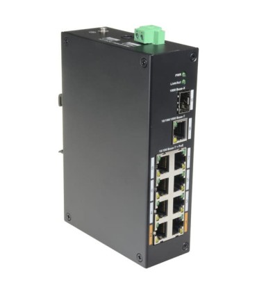 Switch PoE 96W 8 Portas PoE + 1 Porta Uplink RJ45 + 1 SFP Combo