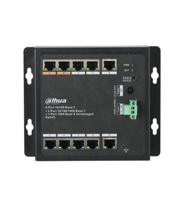 Switch HiPoE 96W 8 puertos PoE + 2 puertos uplink RJ45 + 1 puerto SFP