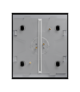 Painel de toque para duplo interruptor de luz cor preto