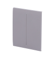 Painel táctil Ajax Centerbutton para interruptor duplo, RAL 7004 cor cinzenta