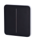 Painel táctil para interruptor duplo de luz preto