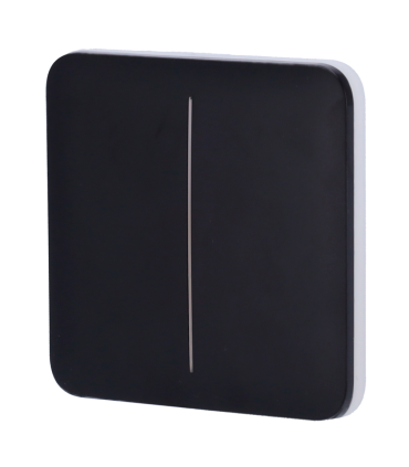 Panel táctil para interruptor de luz doble negro