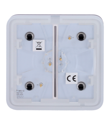 Painel táctil para interruptor duplo de luz preto