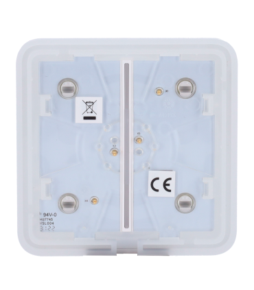 Touch panel for double light switch Foggy colour