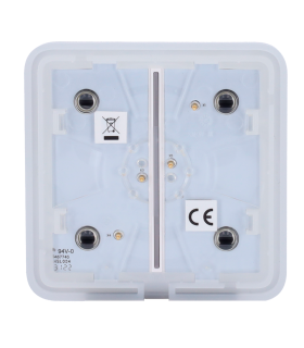 Painel táctil para interruptor duplo de luz Cor de grafite