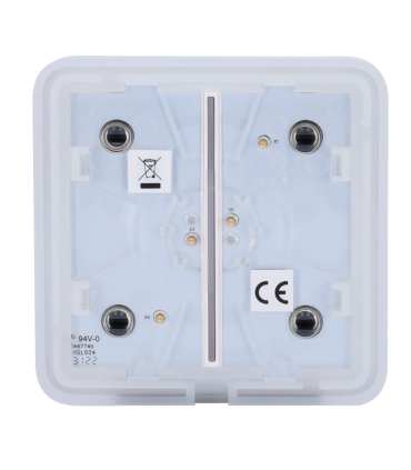 Panel táctil para interruptor de luz doble Color grafito