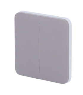 Painel táctil para interruptor duplo de luz Cor cinzenta