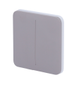Painel táctil para interruptor duplo de luz Cor cinzenta