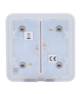 Panel táctil para interruptor de luz doble Color gris