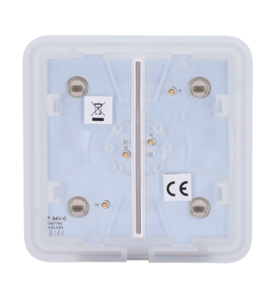 Touch panel for double light switch, RAL 7044 Olive colour