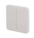 Panneau tactile pour double interrupteur d'éclairage, RAL 9002 couleur huître