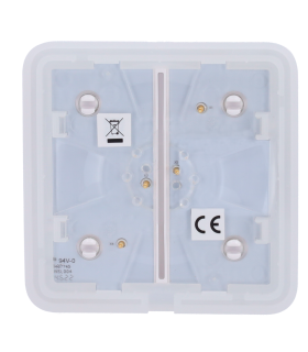 Painel táctil para interruptor duplo de luz Cor branca