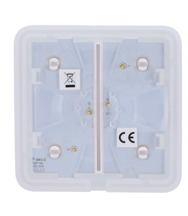 Touch panel for double light switch white colour