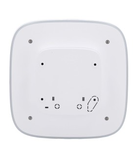 Ajax Superior StreetSiren DoubleDeck Fibra Branco — Sirene de Exterior por Fios com Tampa Personalizável e Grau 2