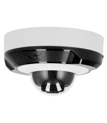 Telecamera IP Mini Dome Ajax in bianco con 8MP obiettivo da 4mm e audio