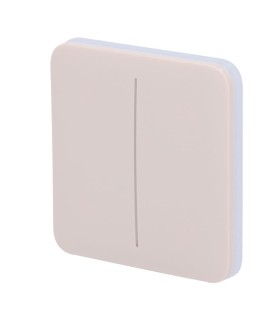 Touch panel for double light switch Ivory colour