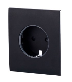 Copertura centrale Ajax per presa base tipo F colore nero