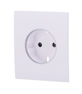 Ajax central cover for basic type F socket white color