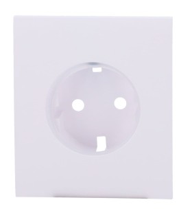 Copertura centrale Ajax per presa base tipo F colore bianco