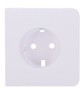 Copertura laterale Ajax per presa base tipo F colore bianco