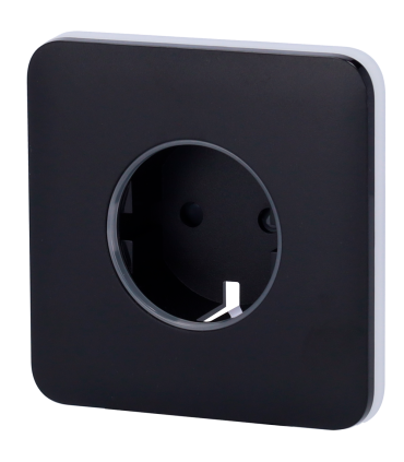 Cache Ajax pour prise basique type F couleur noir