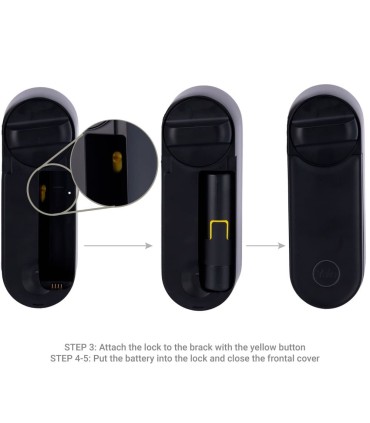 BLE and WiFi smart key turn lock Yale Black color