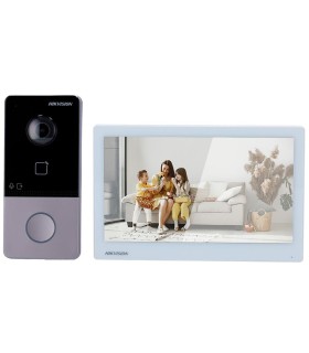 DS-KIS607-S - Kit Videoporteiro IP Hikvision com Monitor Tátil 7" Wi-Fi, Câmara 2MP e Switch PoE