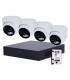 Kit di videosorveglianza Uniarch con 4 Telecamere Turret Easy-P