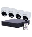 NVRKIT108T-4 - Kit Vidéosurveillance IP Uniarch NVR PoE 8 Canaux + 4 Caméras Turret 4MP avec HDD 1TB