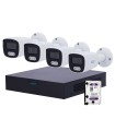 NVRKIT108B-4 - Kit Vidéosurveillance IP Uniarch NVR PoE 8 Canaux + 4 Caméras Bullet 4MP avec HDD 1TB