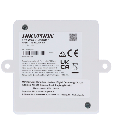 DS-KAD7061EY - Distribuidor para edificios 4 grupos de 2 hilos HD