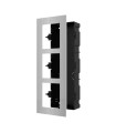 DS-KD-ACF3/S -Panneau frontal et boîtier encastré pour jusqu´à 3 modules