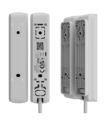 Detetor magnético com fios Ajax, com sensor de vibração e inclinação, Cor branco