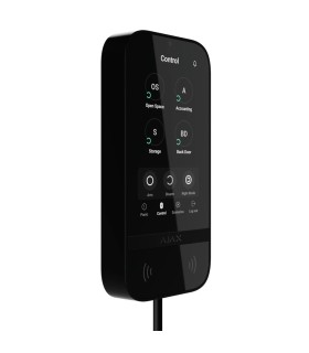 Ajax Superior KeyPad TouchScreen Fibra Noir — Clavier Tactile avec Écran IPS et Contrôle Sans Contact