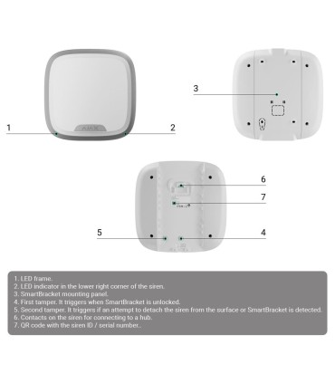 Sirena exterior certificado NFA2P y grado 3 Ajax Fibra