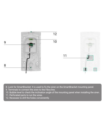 Sirene de exterior certificada NFA2P e grau 3 Ajax Fibra