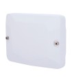 Housing with two spaces for fibra modules white colour