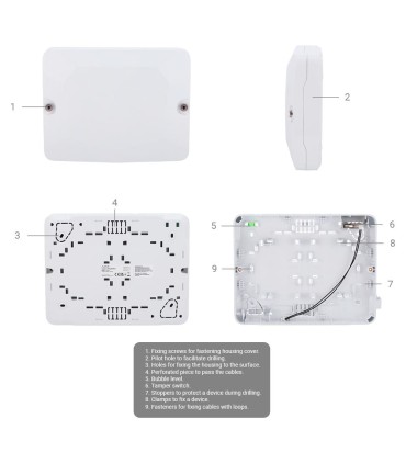 Boîtier avec deux emplacements pour les modules Fibra Couleur Blanc