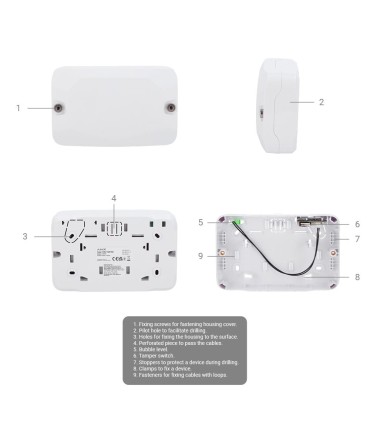 Carcasa con un espacio para módulos Fibra color blanco